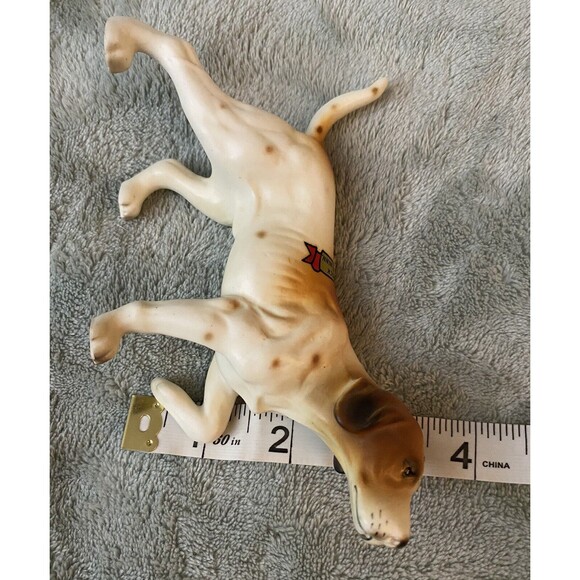 Vtg English Pointer Setter Spaniel Hunting Dog Porcelain Figurine Souvenir Rare - Picture 14 of 14